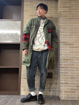 COMME des GARCONS HOMMEのモッズコートを使ったメンズ人気