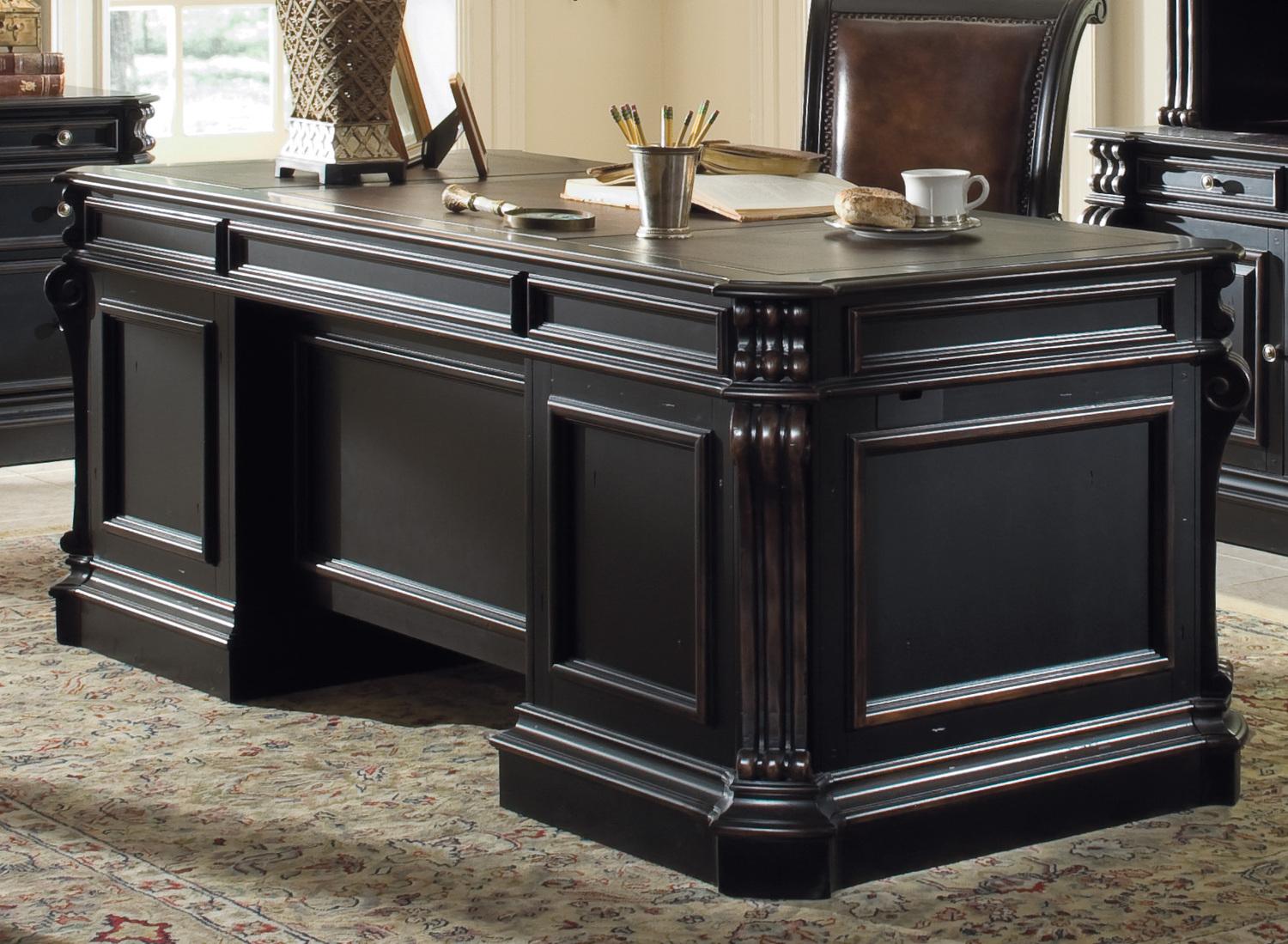 37010563 by Hooker Furniture - Telluride 76'' Executive Desk