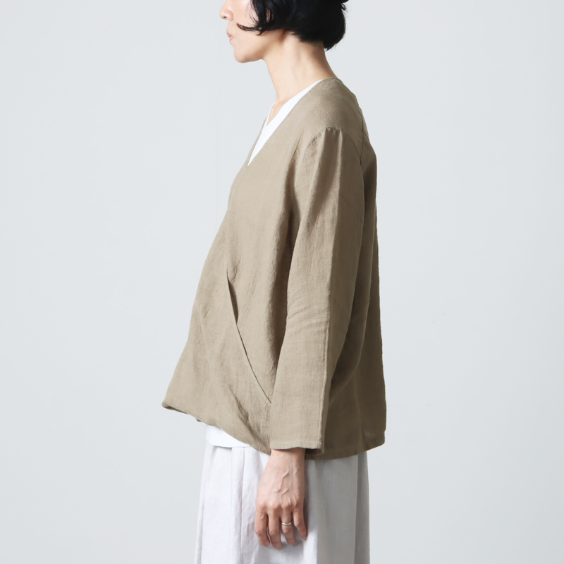 evameva (エヴァムエヴァ) linen cache coeur pullover / リネン