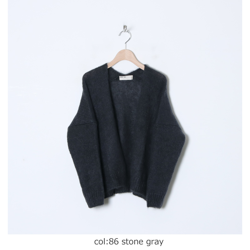 evameva (エヴァムエヴァ) mohair silk cardigan / モヘアシルク