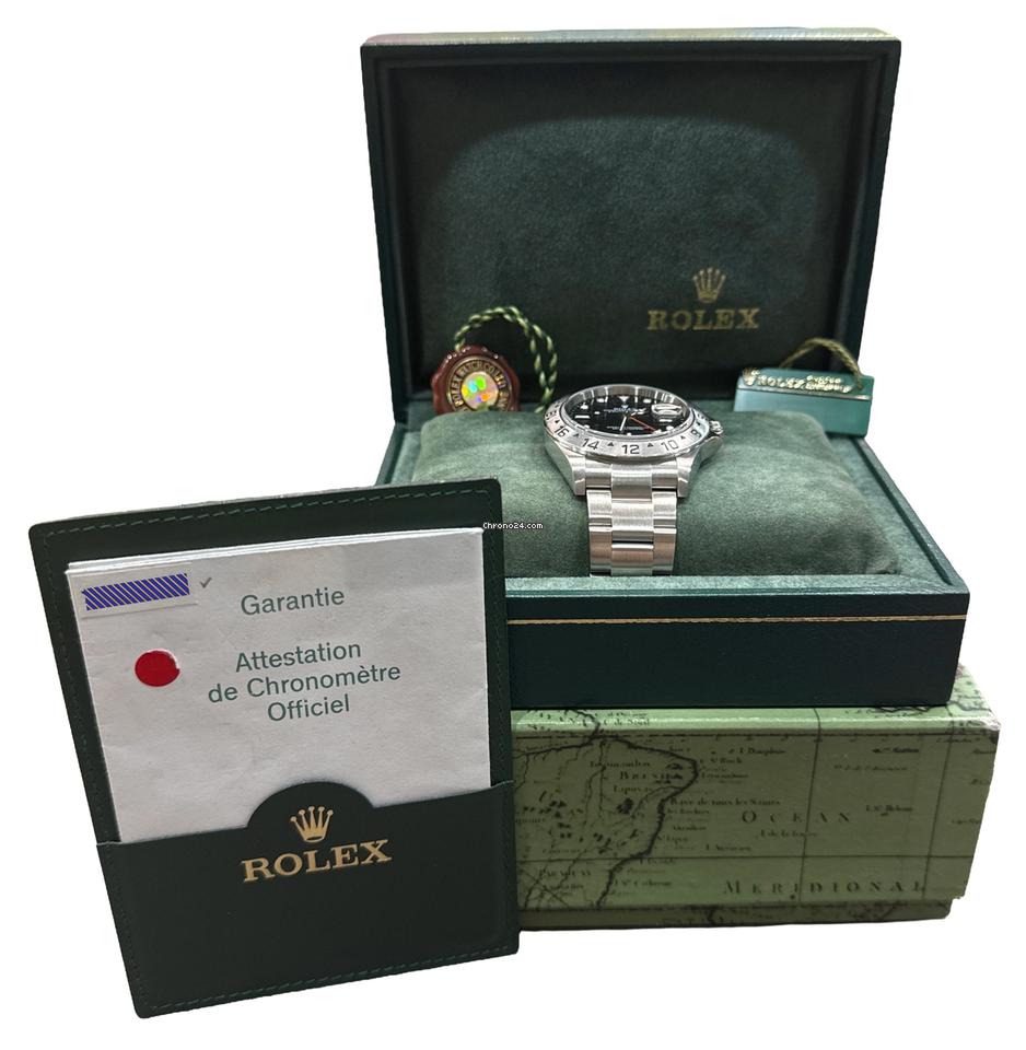 Rolex 2003 PAPERS Rolex Explorer II 40mm BLACK Red Stainless