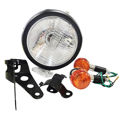 レトロヘッドライト&ウィンカーセット - バイク