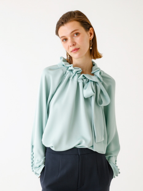 サテンリボンブラウス｜DESIGNWORKS / デザインワークス