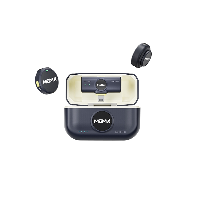 猛玛LARK MIX纽扣领夹无线麦克风直播用一拖二迷你收音设备