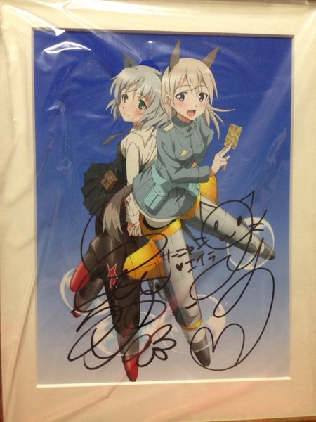 ストライクウィッチーズ 門脇舞衣さんの直筆サイン入り複製原画