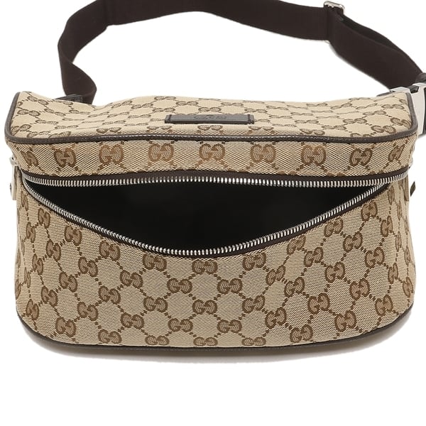 グッチ アウトレット ボディーバッグ GGキャンバス ベージュ ブラウン