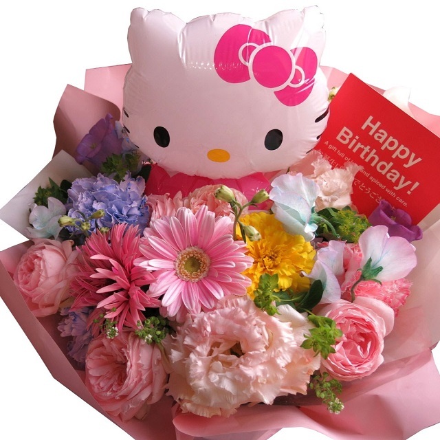推し活 生誕祭誕生日プレゼント フラワーアレンジメント キティ
