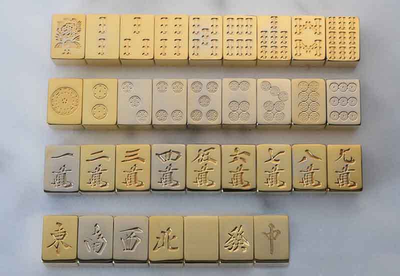 極 金の牌 24金メッキ 麻雀牌 136牌フルセット - 【Lifeit（ライフ