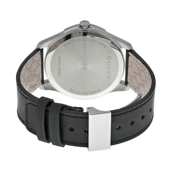 グッチ 時計 メンズ 腕時計 GUCCI Gタイムレス 42mm ブラック シルバー