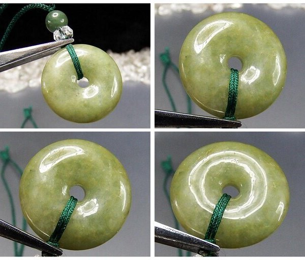 AAA-ひすい本翡翠ジェダイトより濃い目天然石丸ペンダント定番