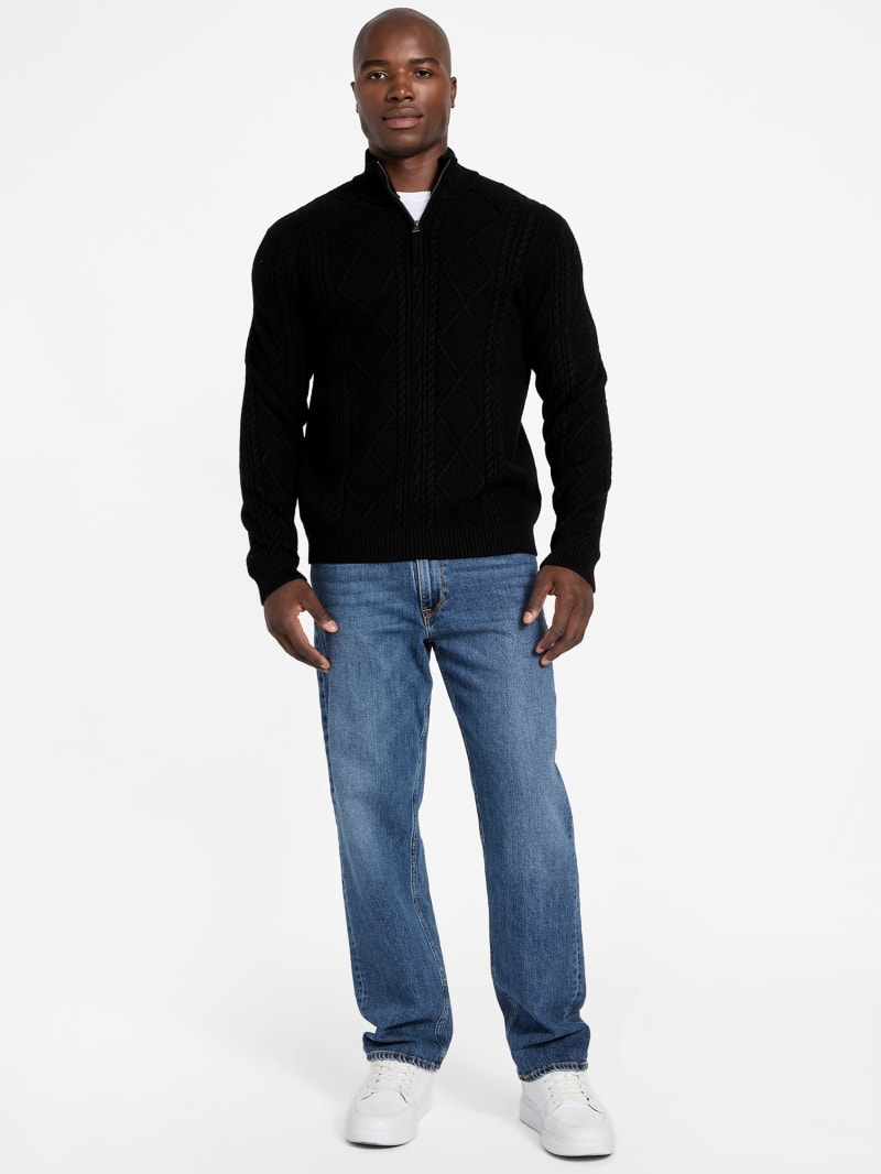 GUESS® Eco Noel Zip Cable-Knit Sweater