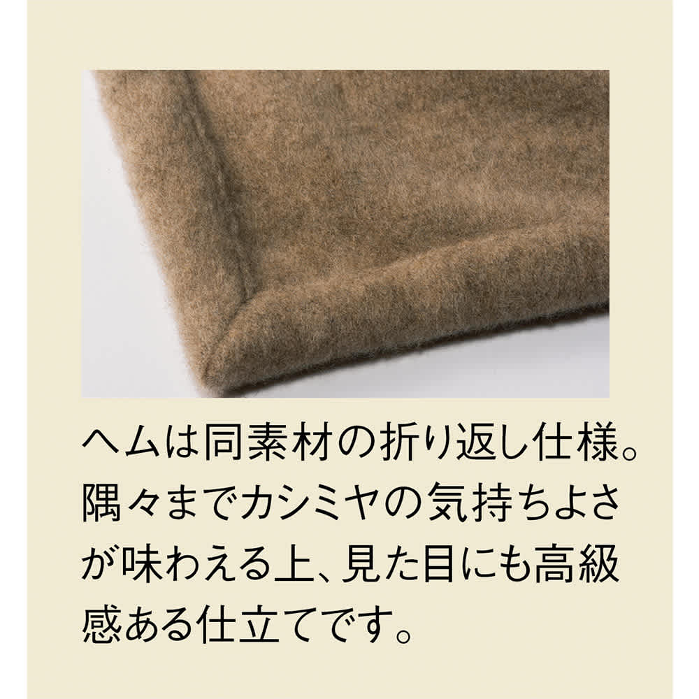 洗える無染色カシミヤ毛布（毛羽部） ブラウンカシミヤ掛け毛布 通販
