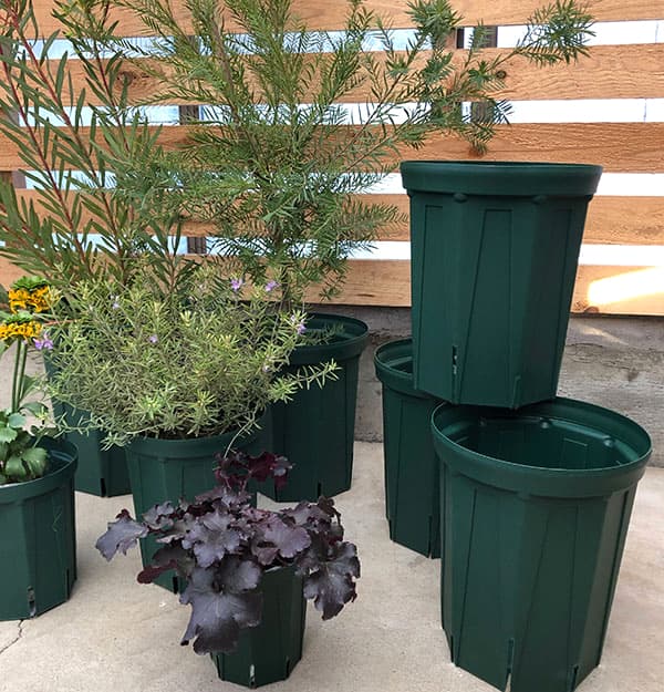 園芸ネット本店｜スリット鉢6号ロングタイプCSM-180L（モスグリーン