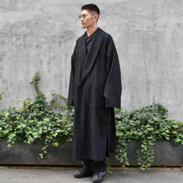 JOHN LAWRENCE SULLIVAN - onffo ストライプ 超ロングコートの通販 by