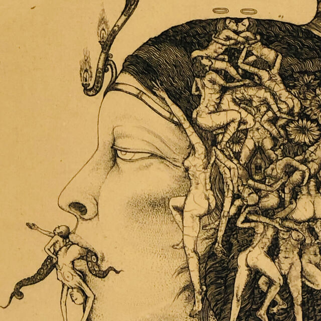 幻の名作❗️多賀新-虚飾 江戸川乱歩表紙絵の実物 真作保証特別頒布 お