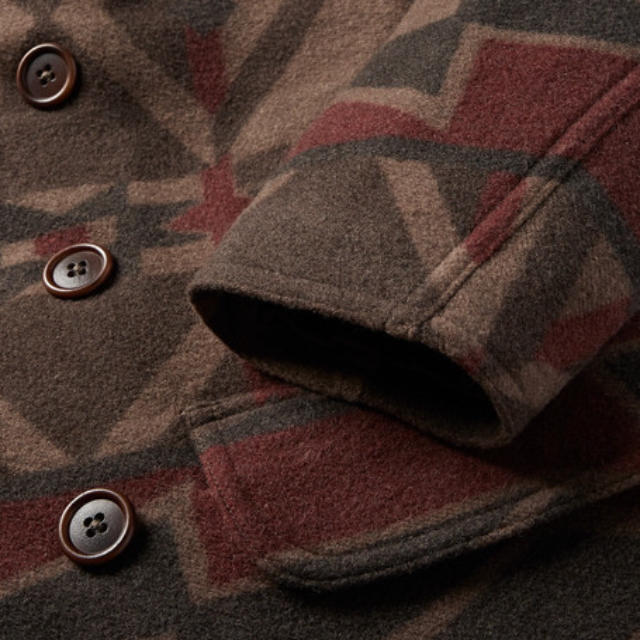 RRL - 新品*RRL*Ramsey*ウールブレンド ネイティブ柄 ピーコート*S の