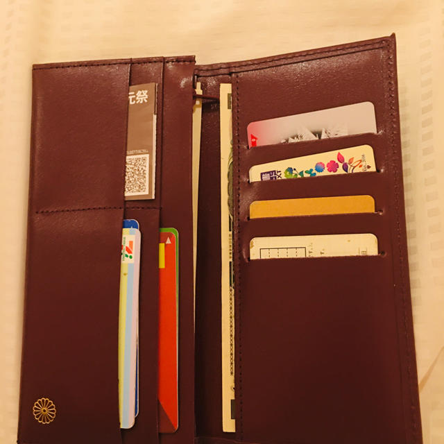 皇居宮内庁売店限定 ワイン色長財布 特別バージョン 新品未開封箱
