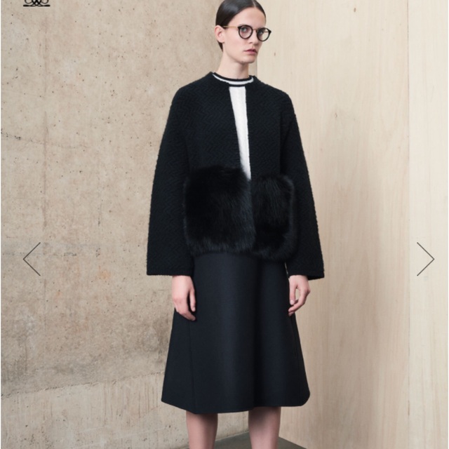 Drawer - Drawer ドゥロワー フォックスファージャケット カーディガン