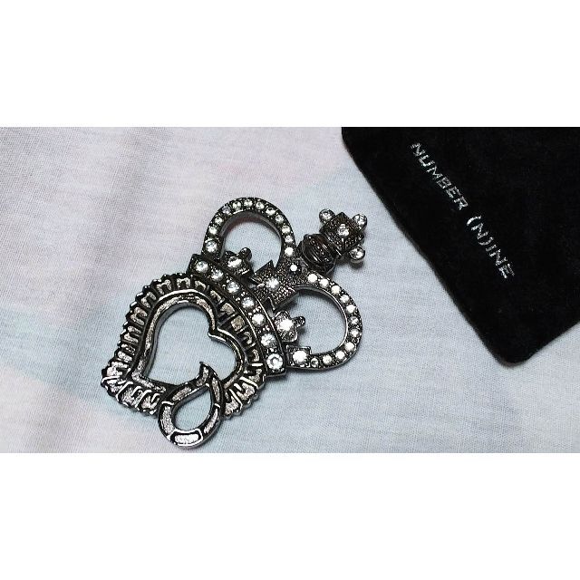 NUMBER (N)INE - 正規 廃盤 ナンバーナイン 王冠ハート涙ブローチ