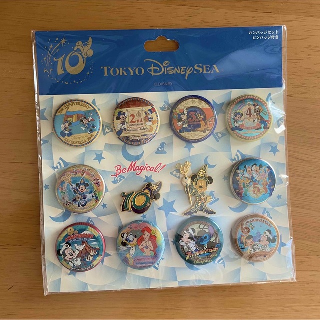 Disney - 東京ディズニーシー 10周年記念缶バッジ ピンバッジの通販 by