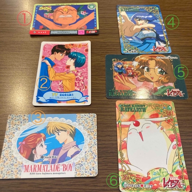 90年代人気アニメ カード 6枚セットの通販 by さみー's shop｜ラクマ