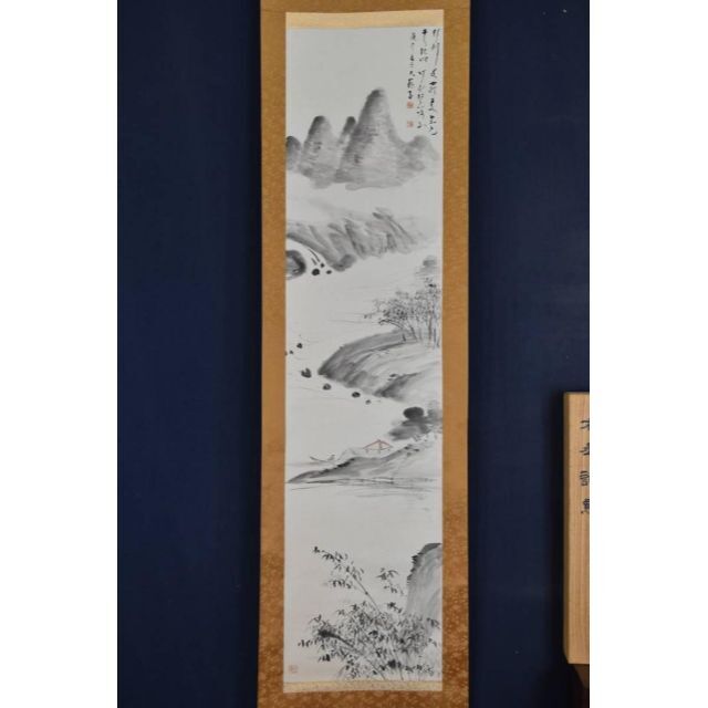 真作】天籟 /青谷茂/山水画賛/掛軸☆宝船☆AA-782の通販 by 掛軸✩宝船