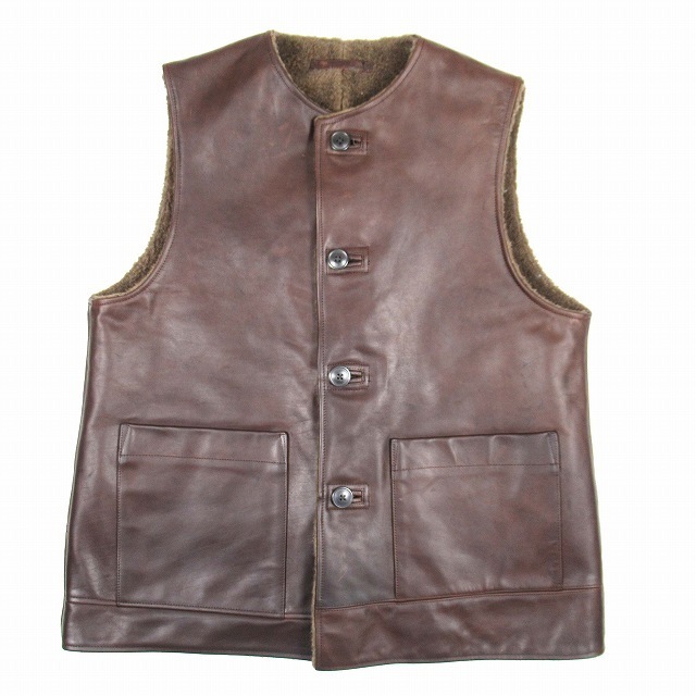 21AW ナイジェルケーボン レザー ジャーキン ベスト リバーシブル