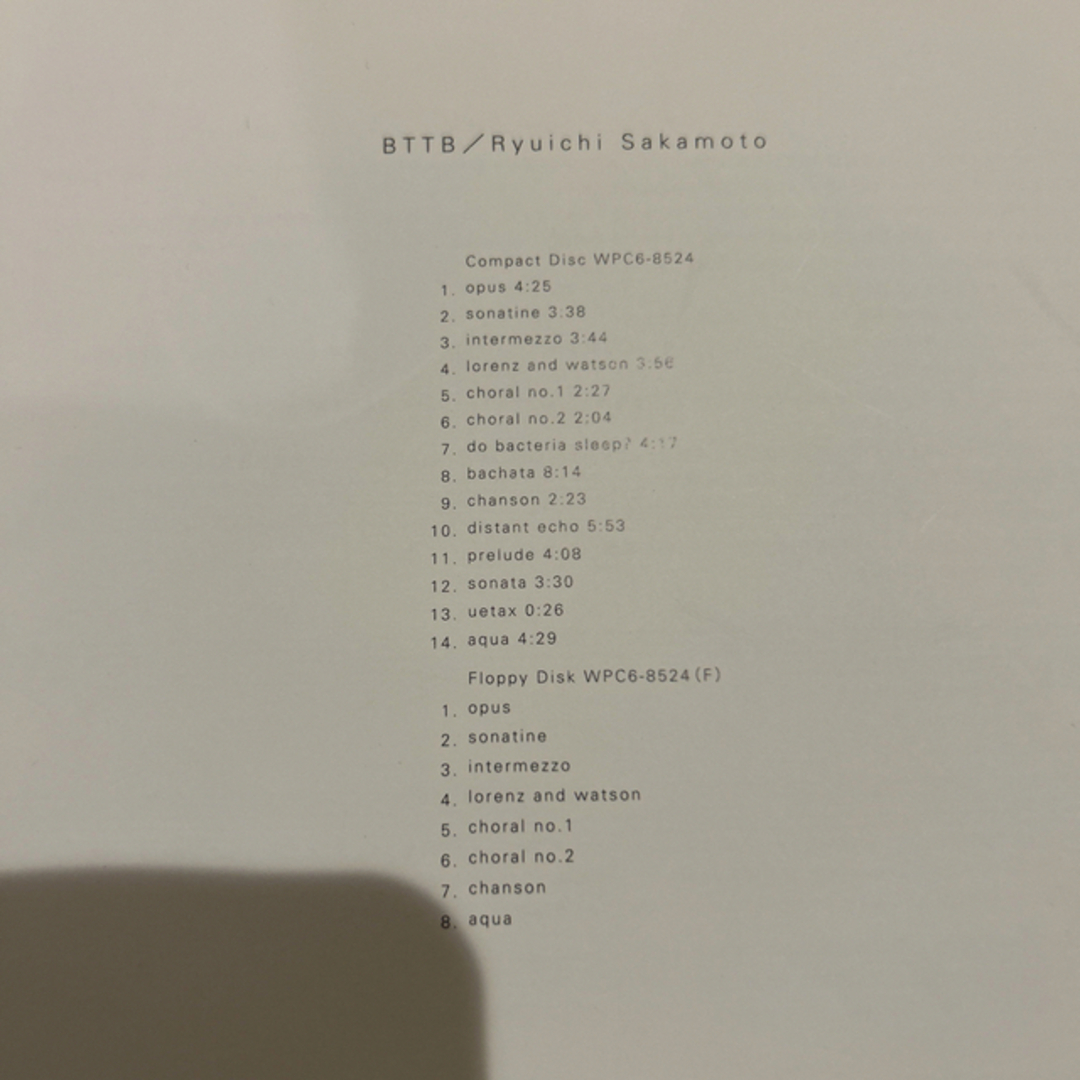 坂本龍一 BTTB 初回限定盤の通販 by COTD's Shop｜ラクマ