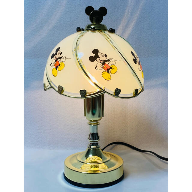 Disney - 【 希少 】ミッキーマウス ガラスシェード 3段階調光型タッチ