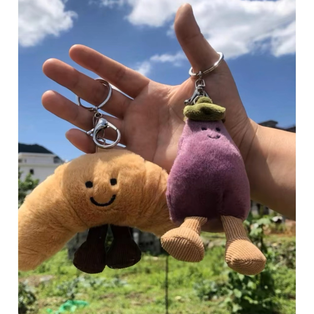 新品未使用 可愛いクロワッサンキーホルダー バッグチャーム ジェリー