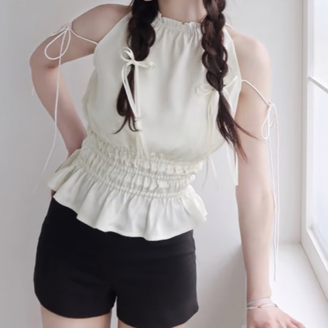 YILON イロン RIBBON CAMI SET TOPS