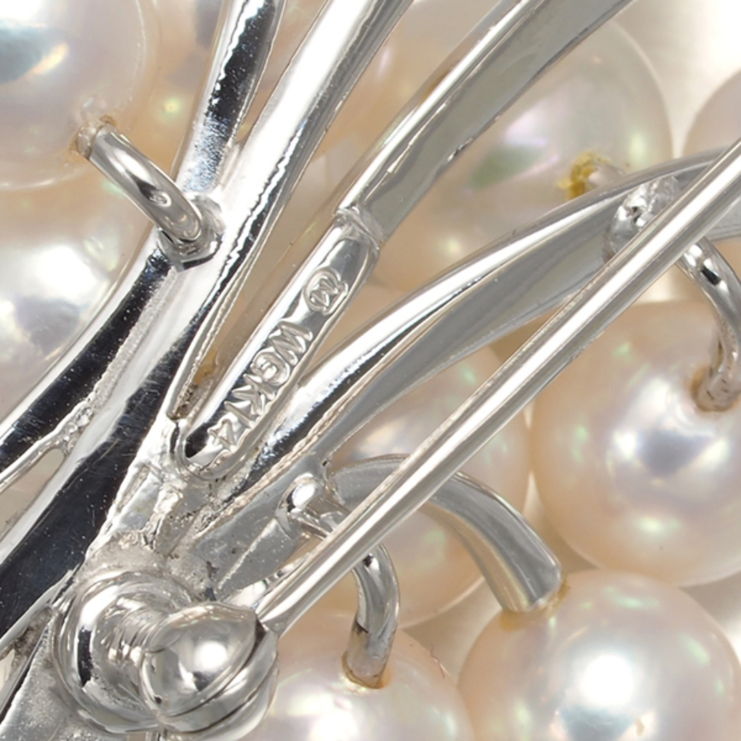 MIKIMOTO - ミキモト ブローチ パール アコヤ真珠 6.0-7.5mm K14WG