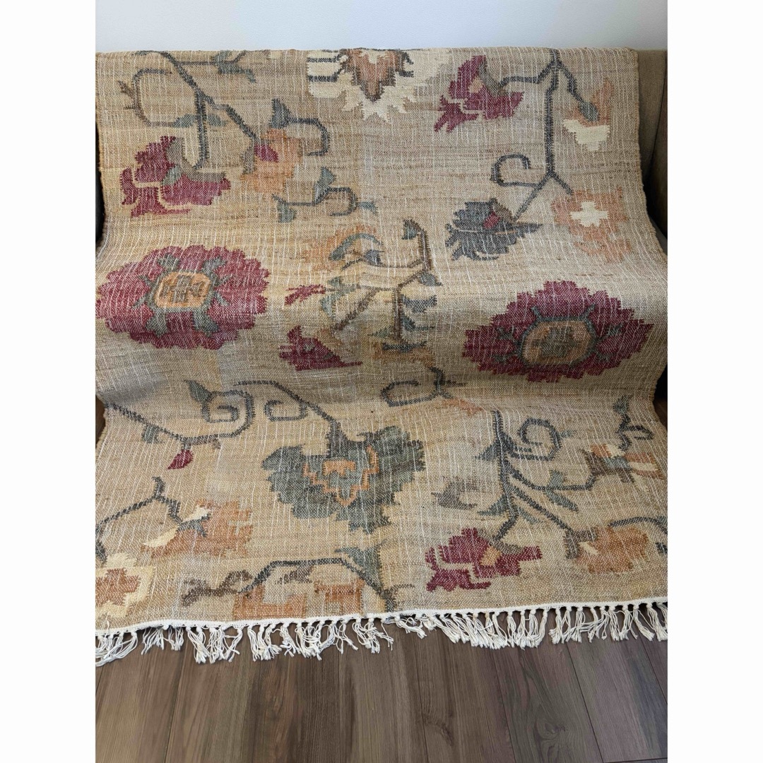 ZARA HOME - ZARA HOME ラグ ジュート 麻 花 フラワーの通販 by Anzu's