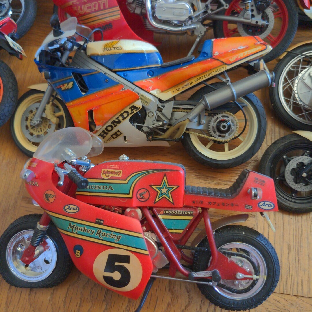 ジャンク 大量 組立済み バイク プラモデル/ホンダ ヤマハ スズキの