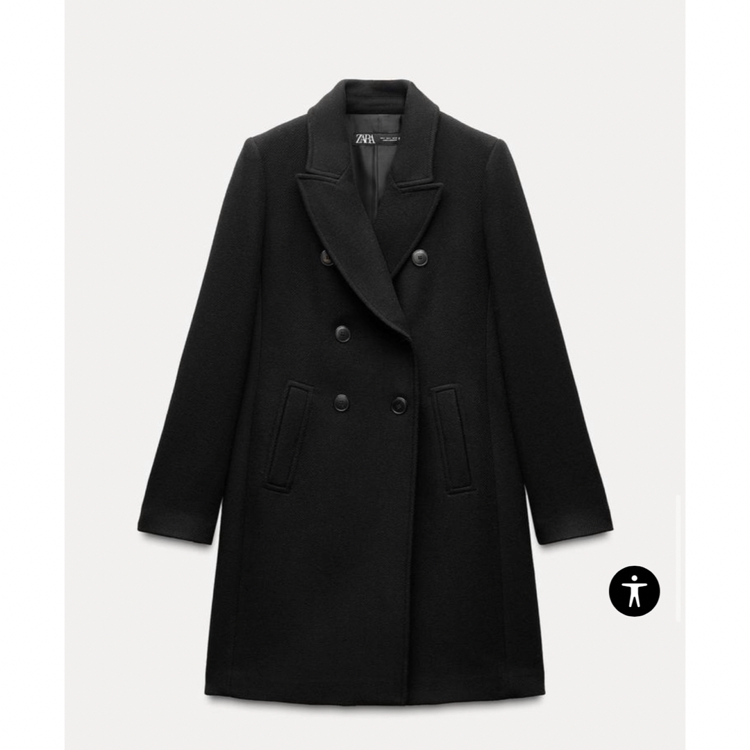 ZARA - ZARA ウールブレンド ダブルブレスト コートの通販 by りえ