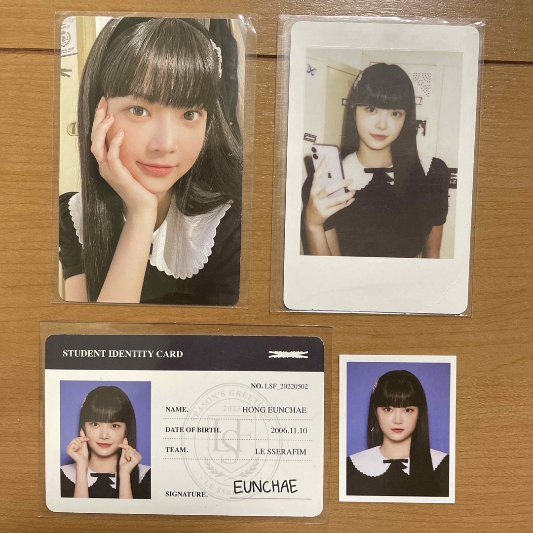 LE SSERAFIM - ルセラフィム ウンチェ トレカチェキ4点セットの通販 by