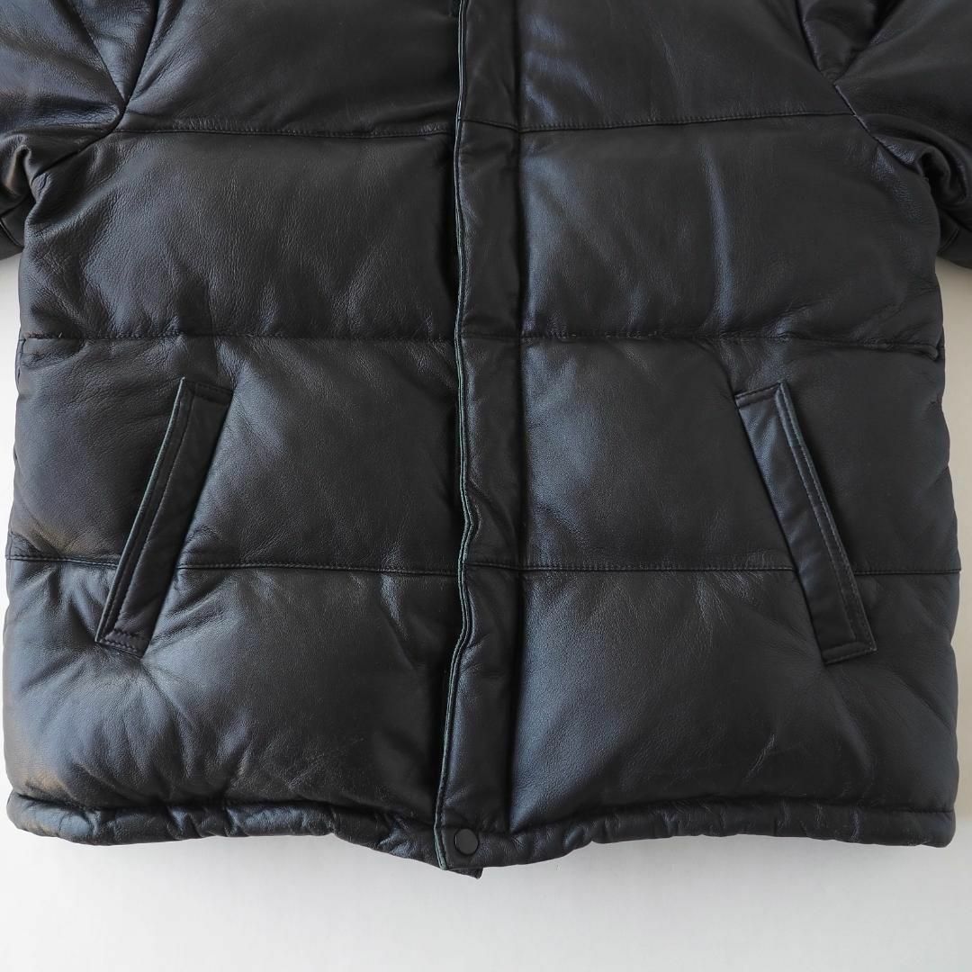 Avirex 本革 ダウンジャケット ラムレザー ブラック 美品 美品 L