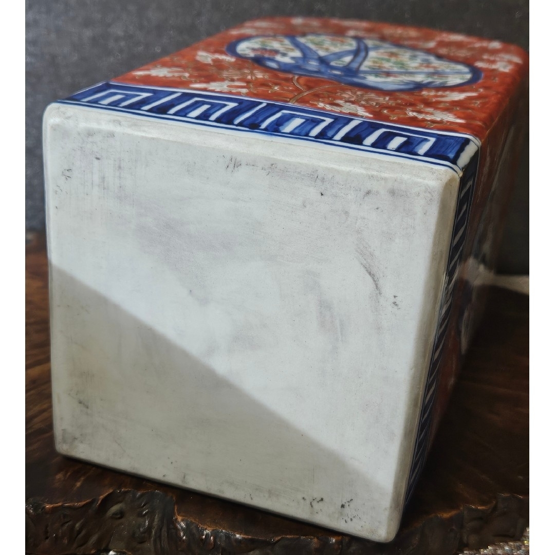 有田焼 - 有田焼 金彩色絵 古伊万里写し 四方瓶 四方徳利 花入れ