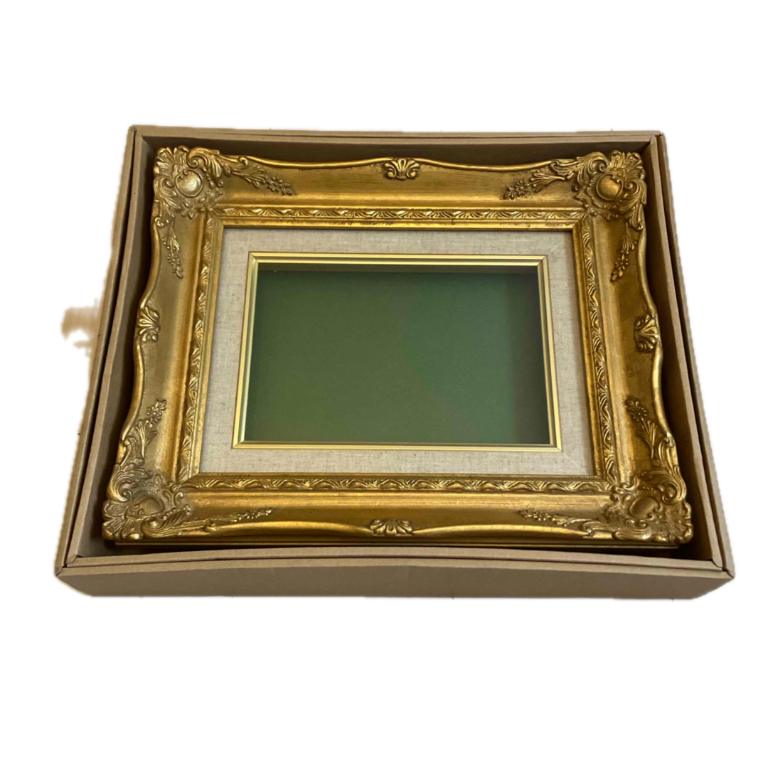 H 額縁 アンティーク調 ヴィンテージ ゴールド 金色 アート 油絵 H