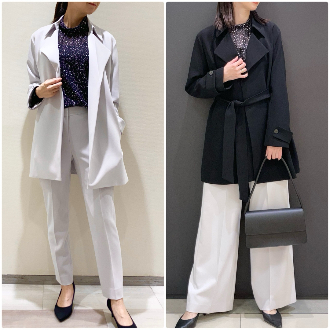 Theory luxe - theory luxe 2024 シアー素材スタンドカラーブラウスの