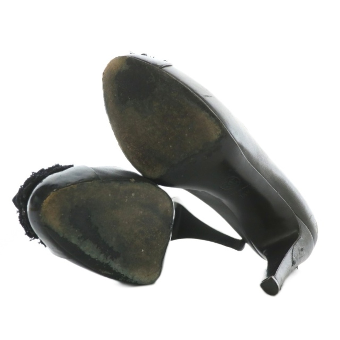 CHANEL - シャネル パンプス レザー ココマーク 36.5 23.5cm 黒 G28744