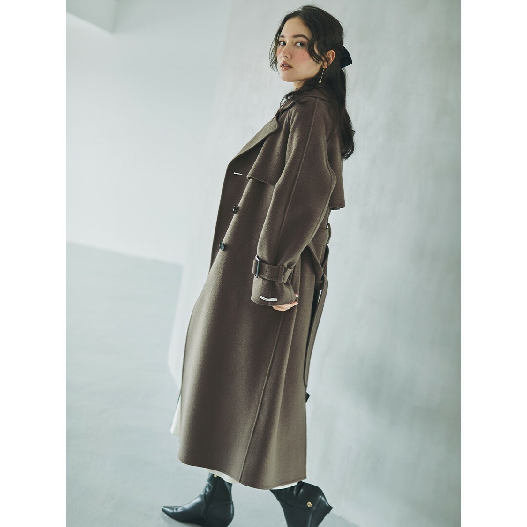 CELFORD - 新品タグ付 ウール混リバートレンチコート 茶色 CELFORDの