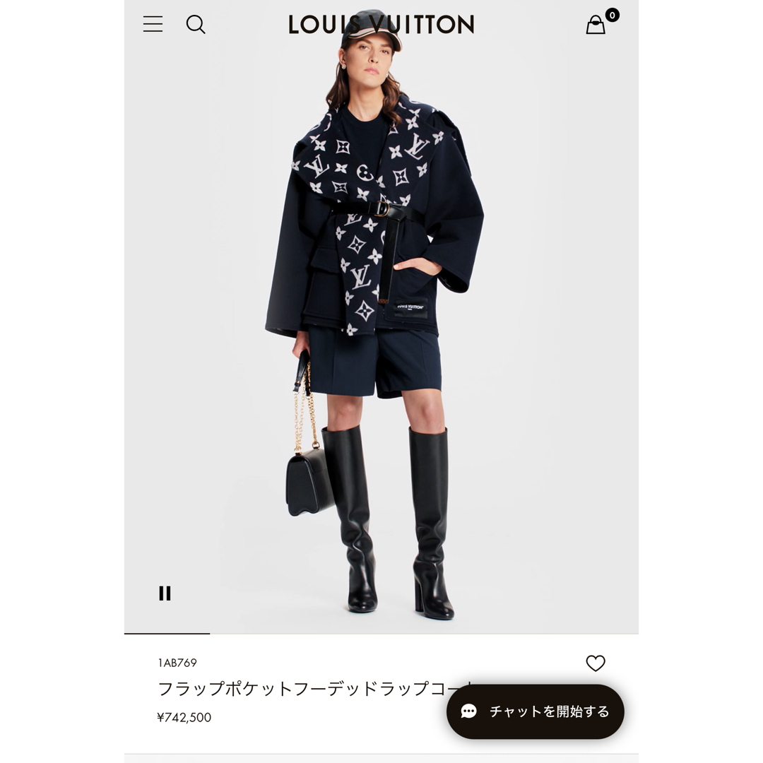 LOUIS VUITTON - 新品 ルイヴィトン ラップコート ショートフーディ