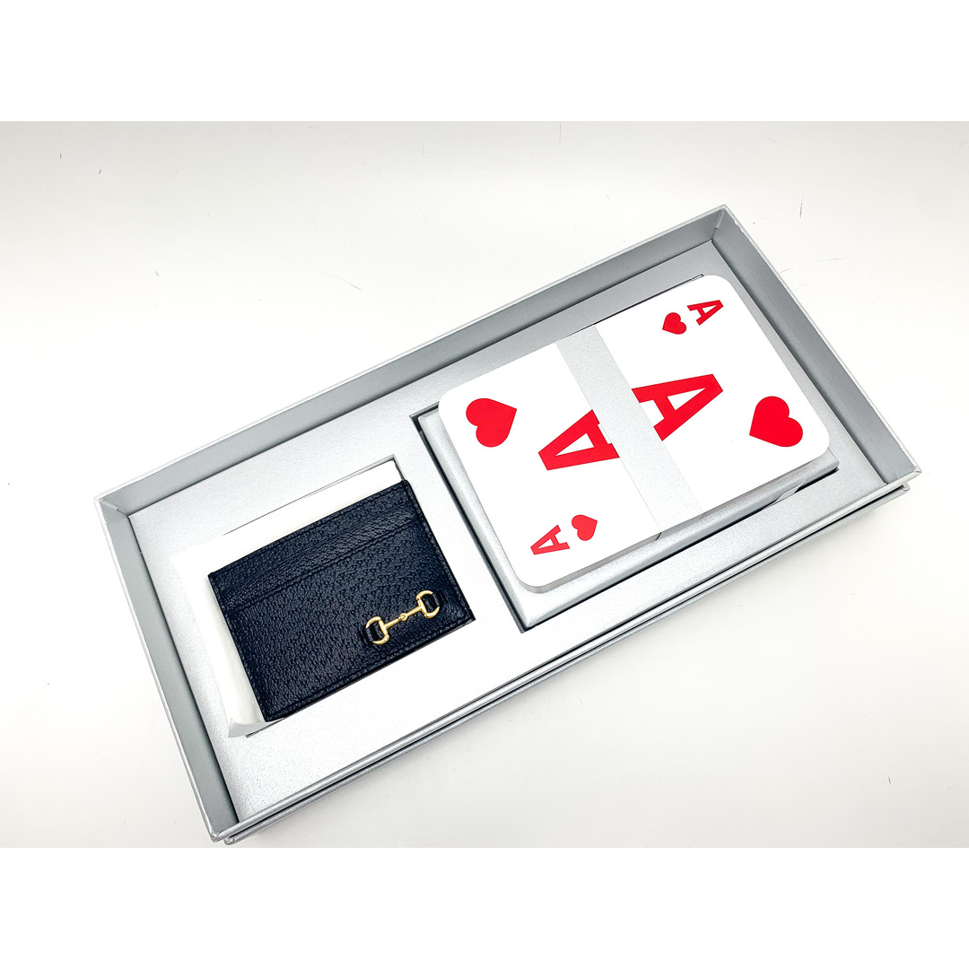 GUCCI - GUCCI グッチ 700469 ホースビット ブラック 黒 カードケース