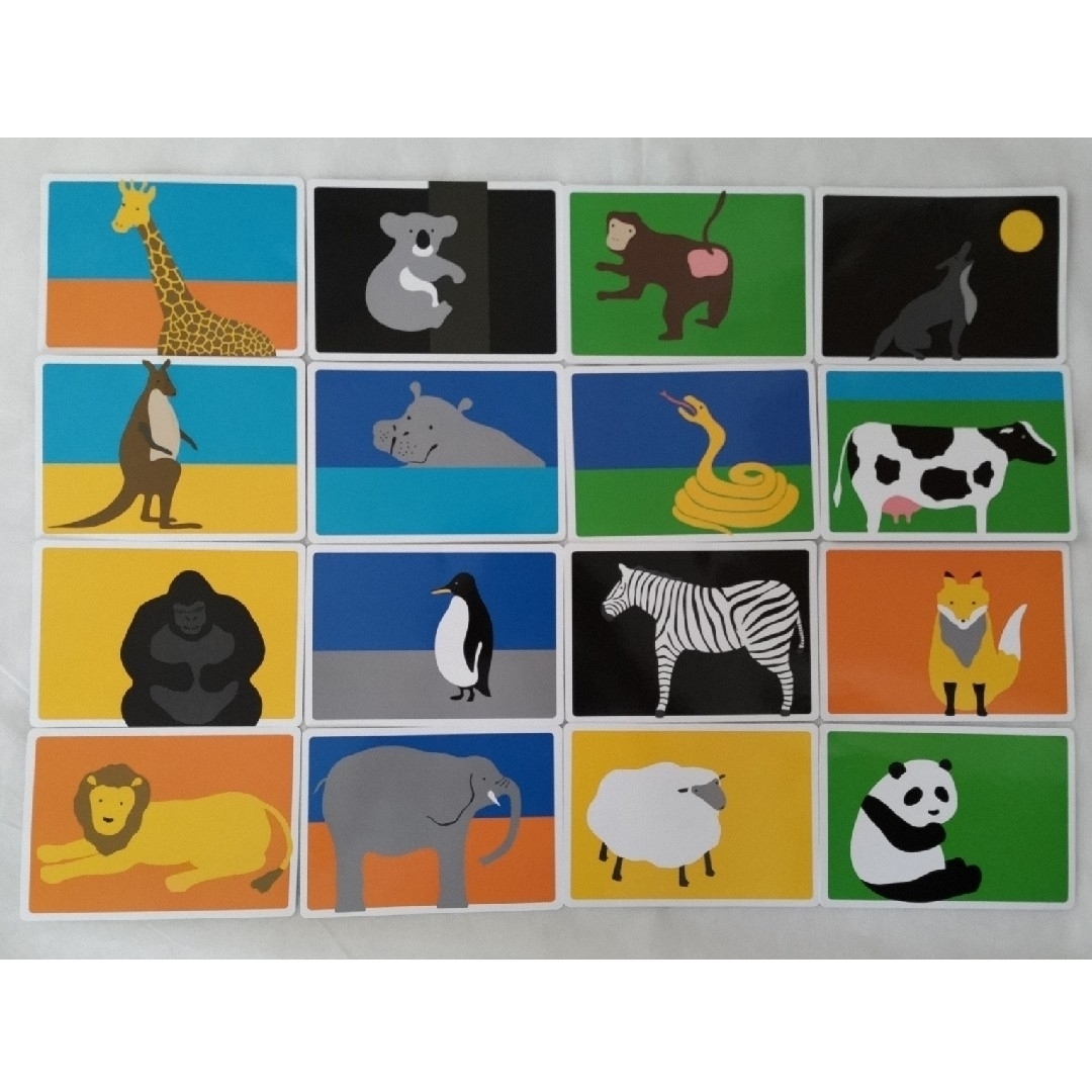 Benesse - ワールドワイドキッズ worldwidekidsの動物マットとカードと