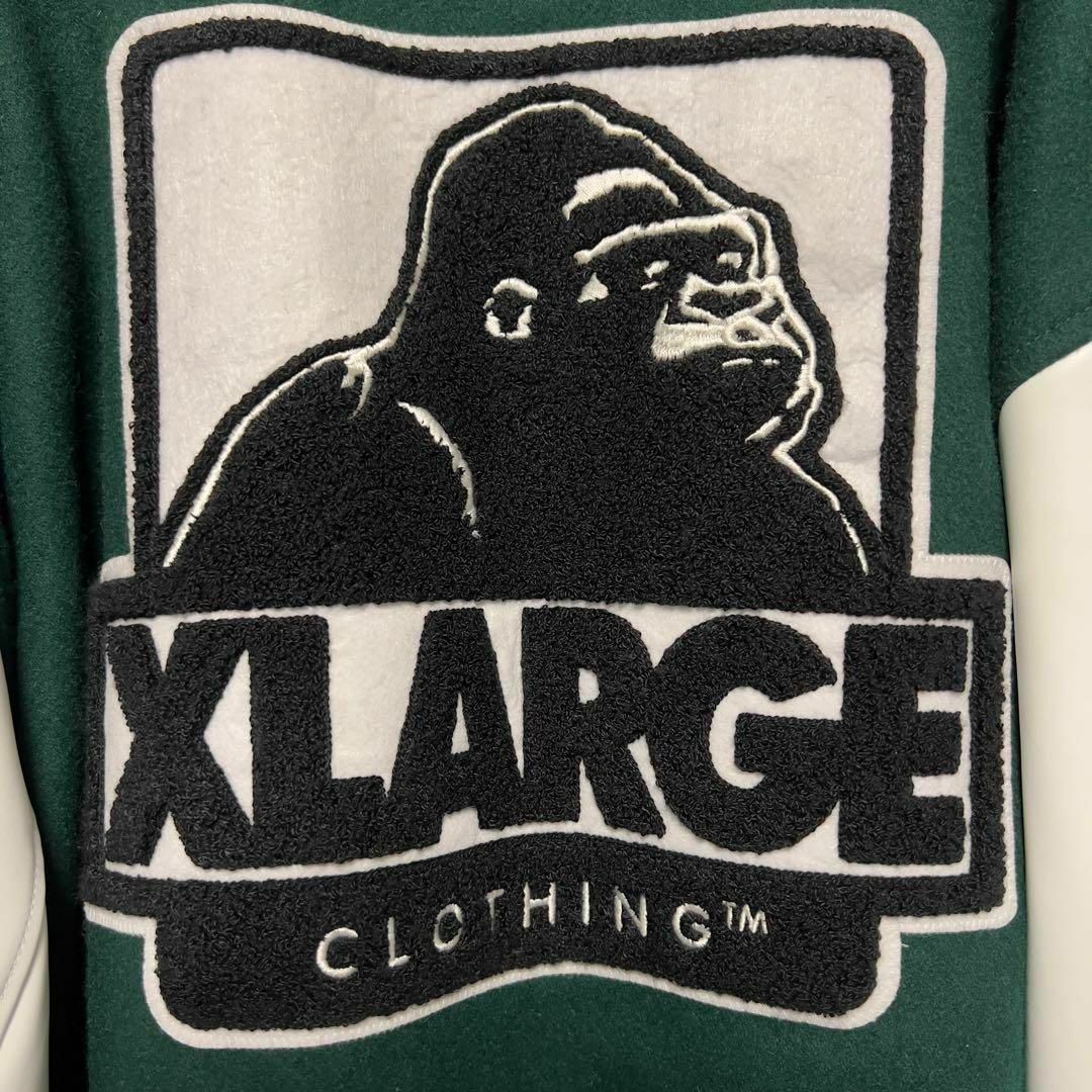 XLARGE - XLARGE エクストララージ スタジャン グリーン 内側