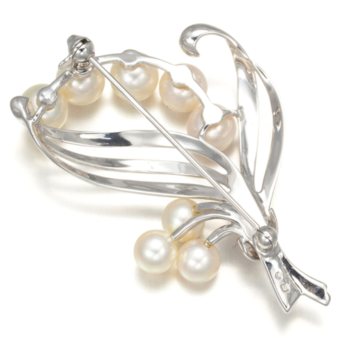MIKIMOTO - ミキモト ブローチ パール アコヤ真珠 5.5-6.5mm シルバー