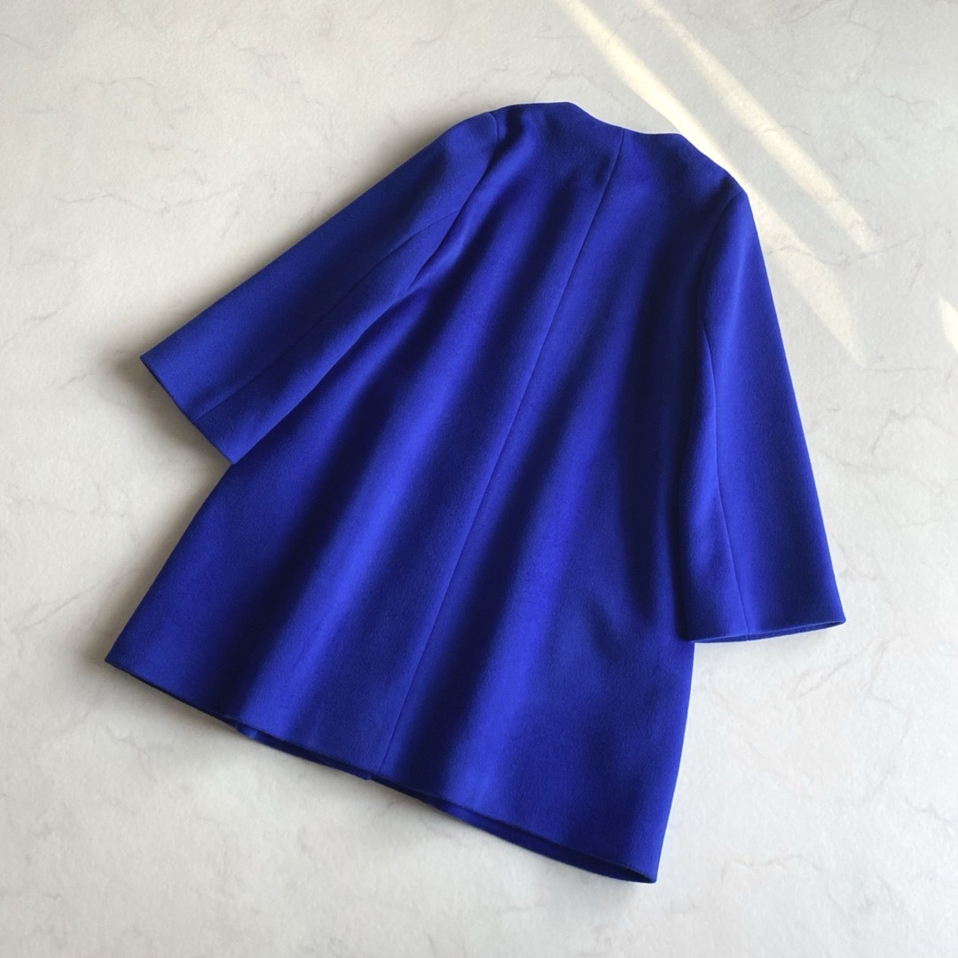 UNITED ARROWS - UNITED ARROWS Aライン ノーカラー ミドル丈コート