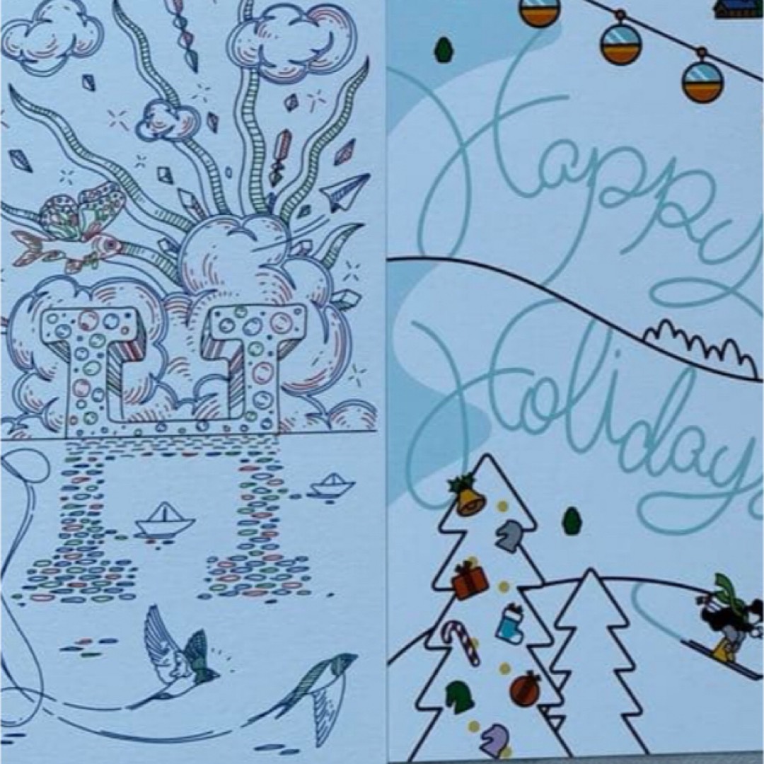 HERMES - HERMES エルメス ホリデーポストカードセット クリスマス