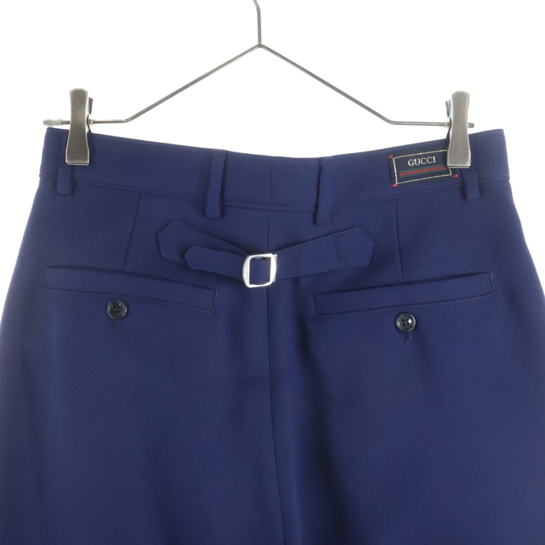 GUCCI - GUCCI グッチ センタープレス バックベルト スラックスパンツ